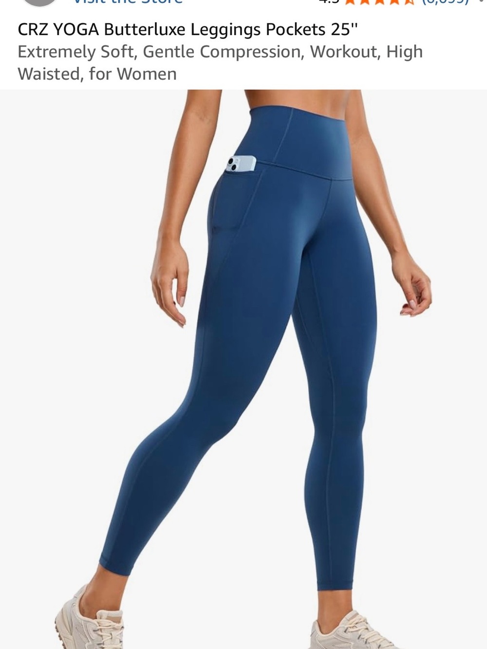CRZ YOGA Butterluxe High-Waist Leggings with Side Pocket - Navy